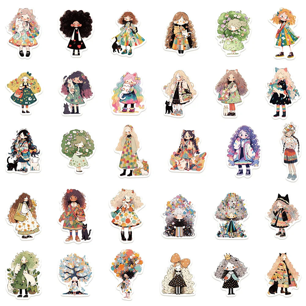 Cute Anime Girl Sticker Pack