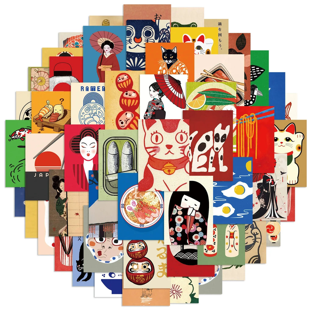 Japanese Style Poster Sticker Pack