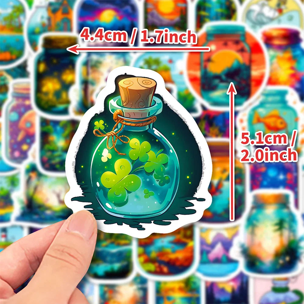 Aesthetic Jars Cartoon Sticker Pack