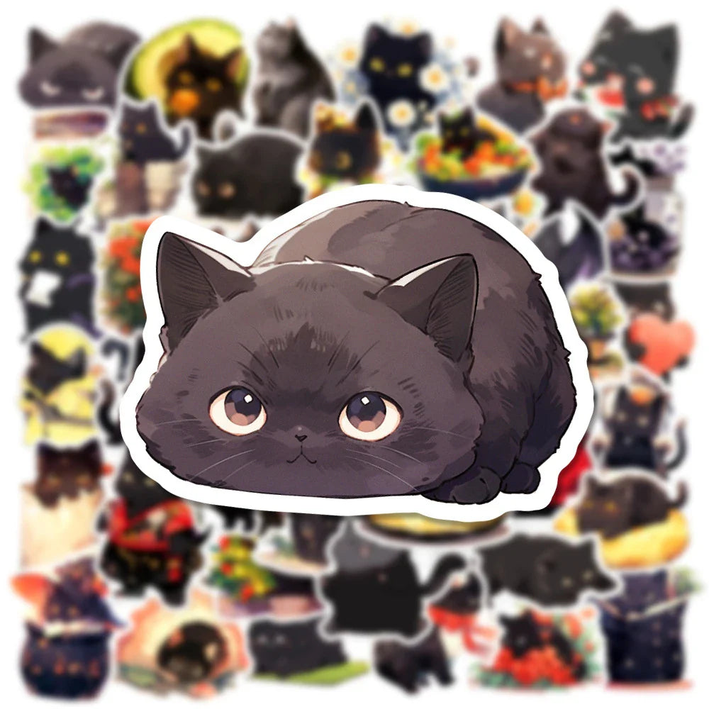 Kawaii Cartoon Cat Sticker Pack