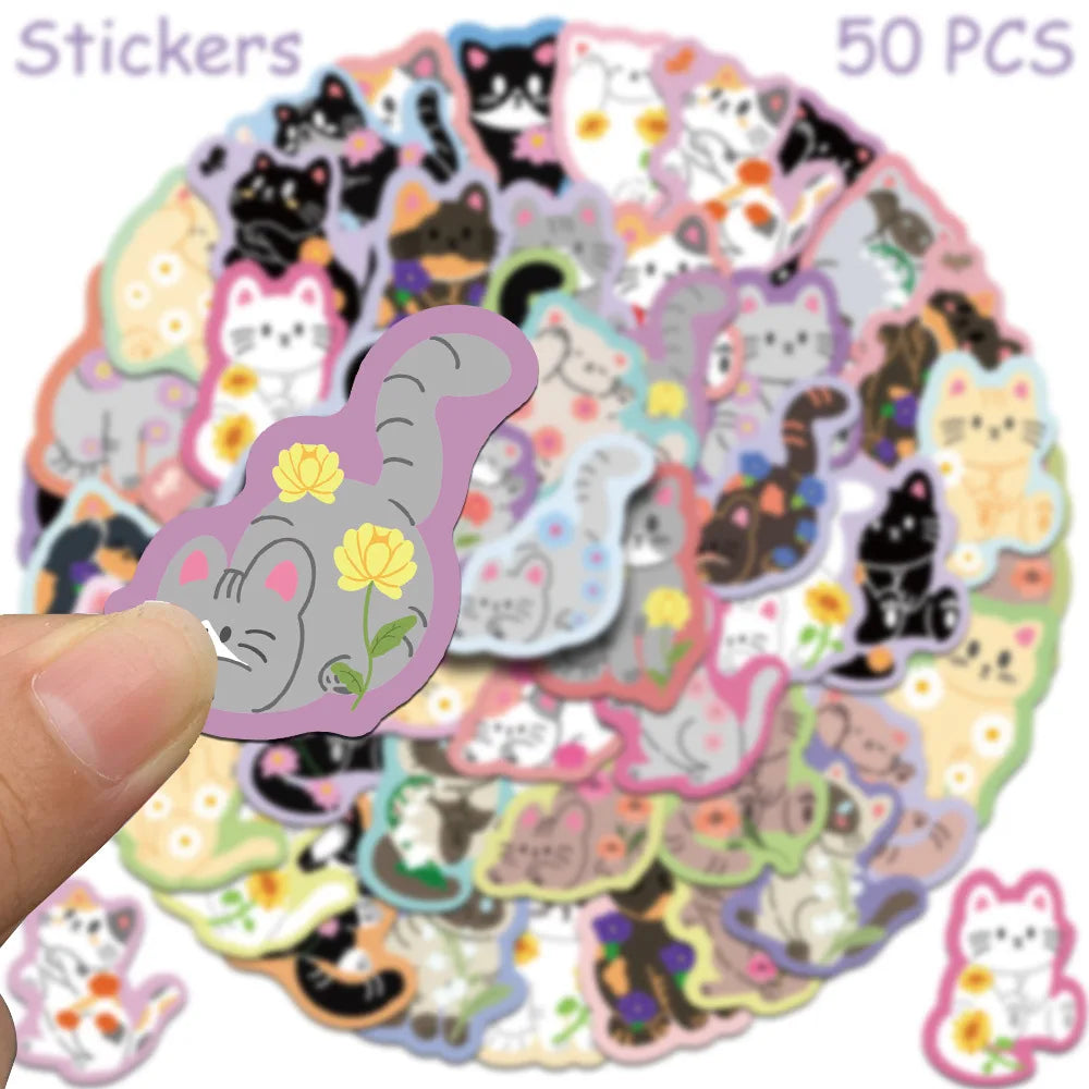 Cute Cat Sticker Pack (50pc)