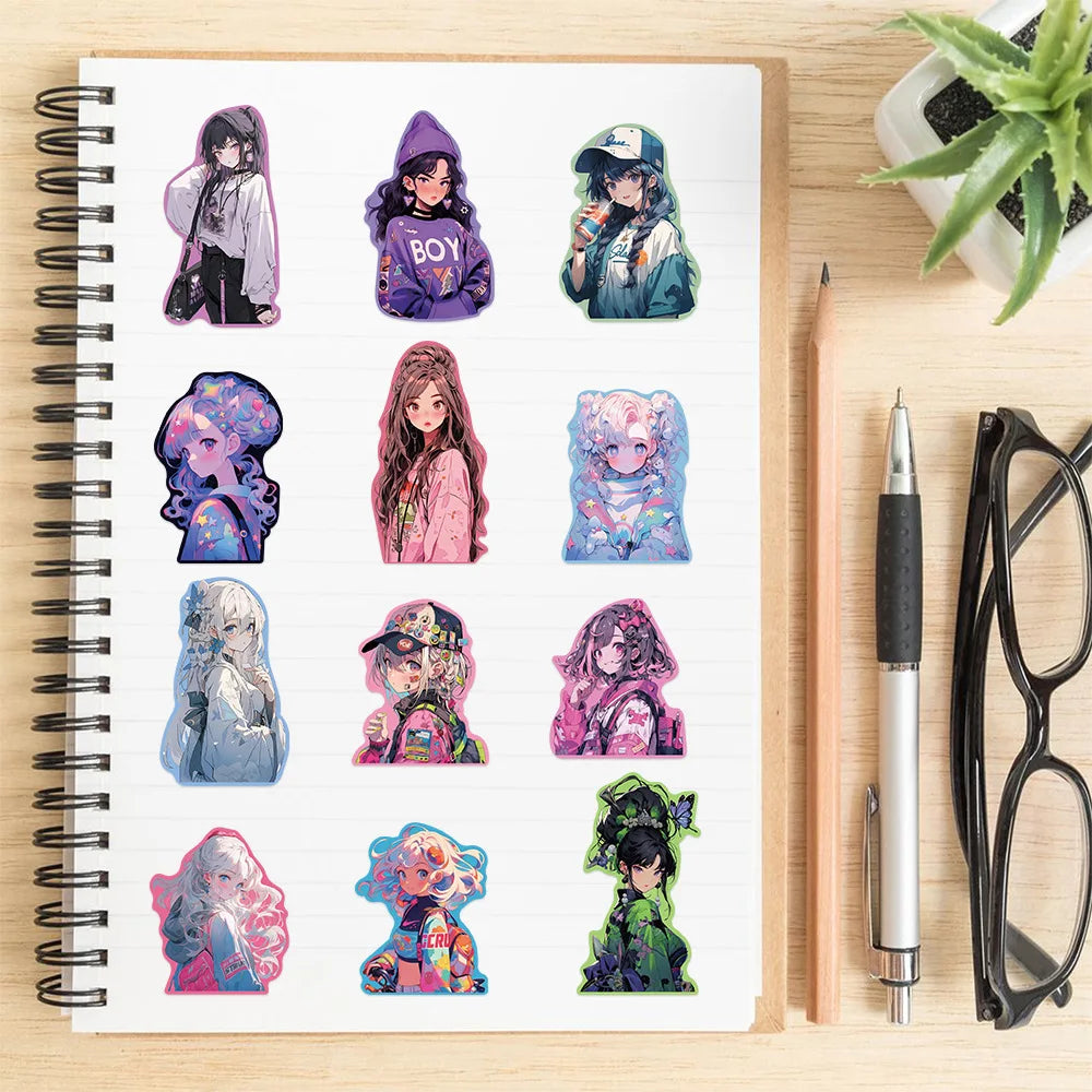 Sweet Girl Colorful Sticker Pack