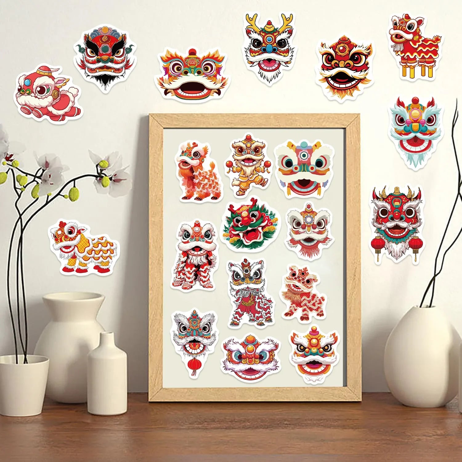 Lion Dance New Year Sticker Pack