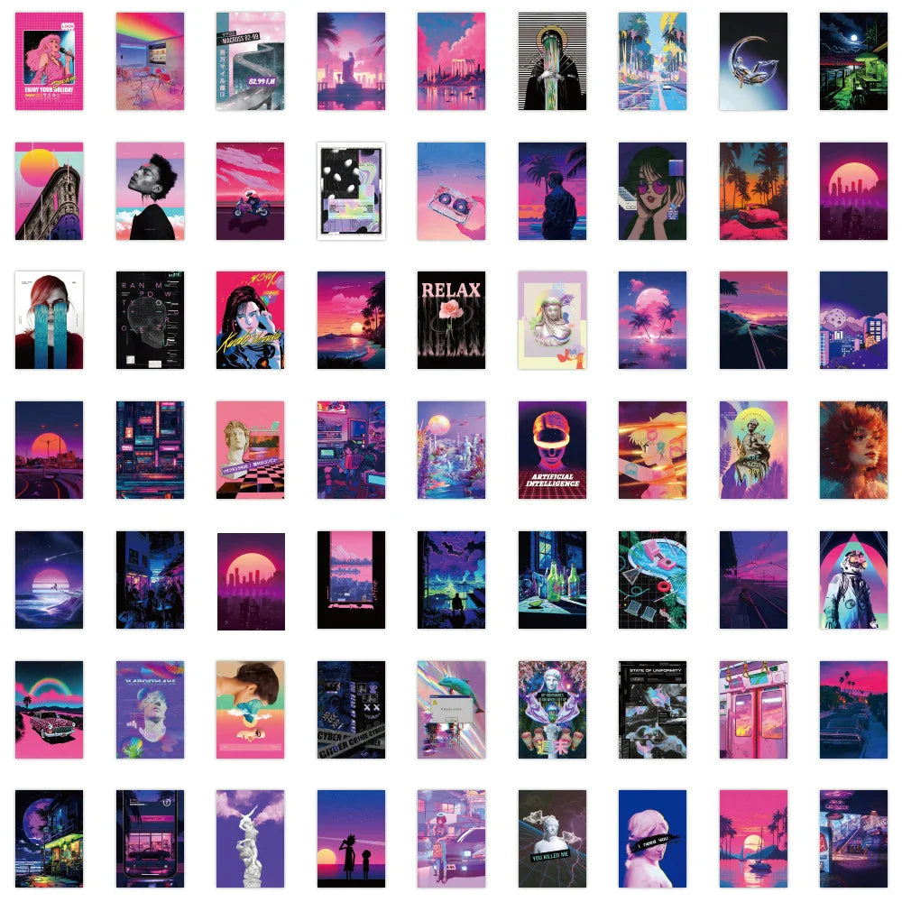 Synthwave Vaporwave Sticker Pack