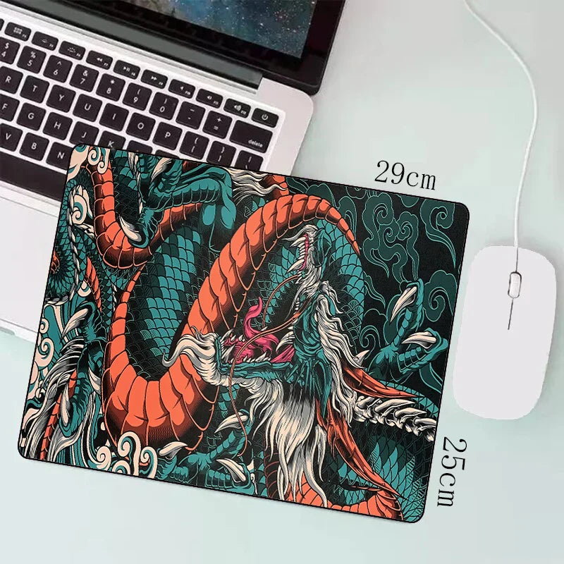 Japanese Dragon Anime Mouse Pad – XXL Gaming Desk Mat (900x400)