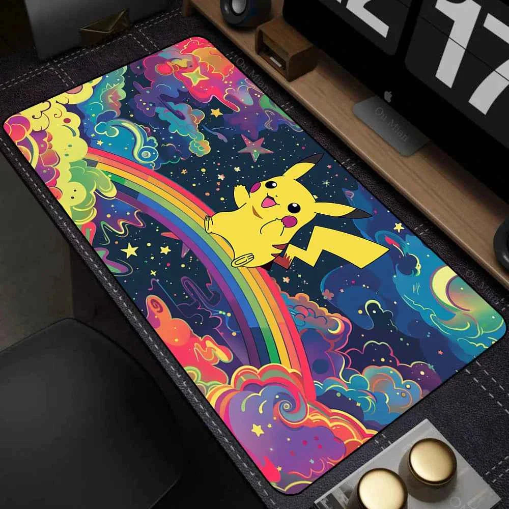 Pikachu Pocket Monster Leather Mouse Pad – Large Gaming Desk Mat