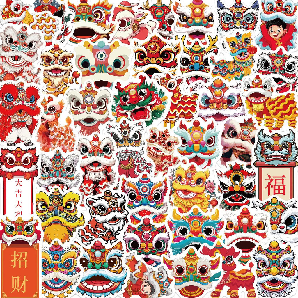 Lion Dance New Year Sticker Pack