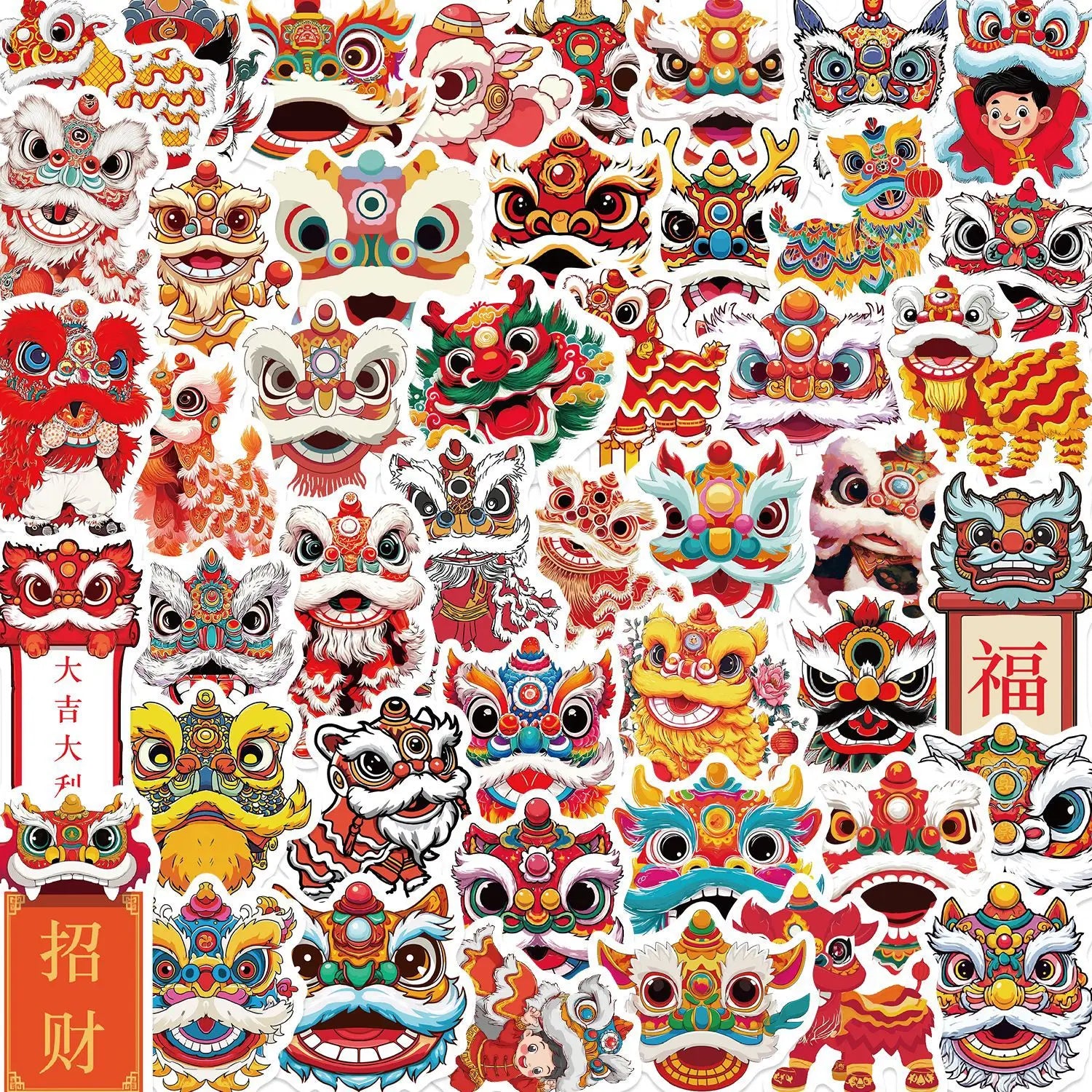 Lion Dance New Year Sticker Pack