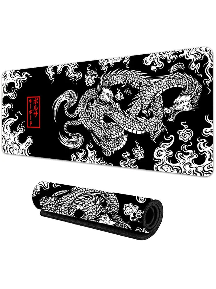 Japanese Dragon Anime Mouse Pad – XXL Gaming Desk Mat (900x400)