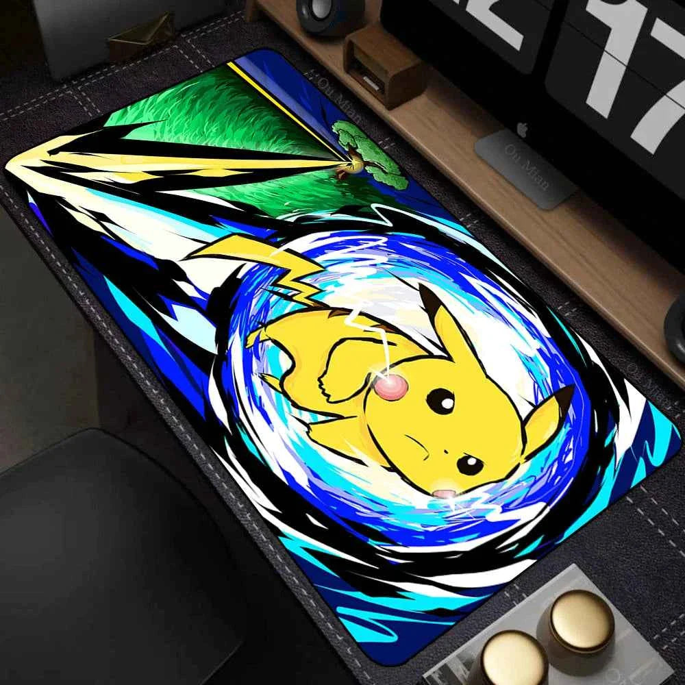 Pikachu Pocket Monster Leather Mouse Pad – Large Gaming Desk Mat