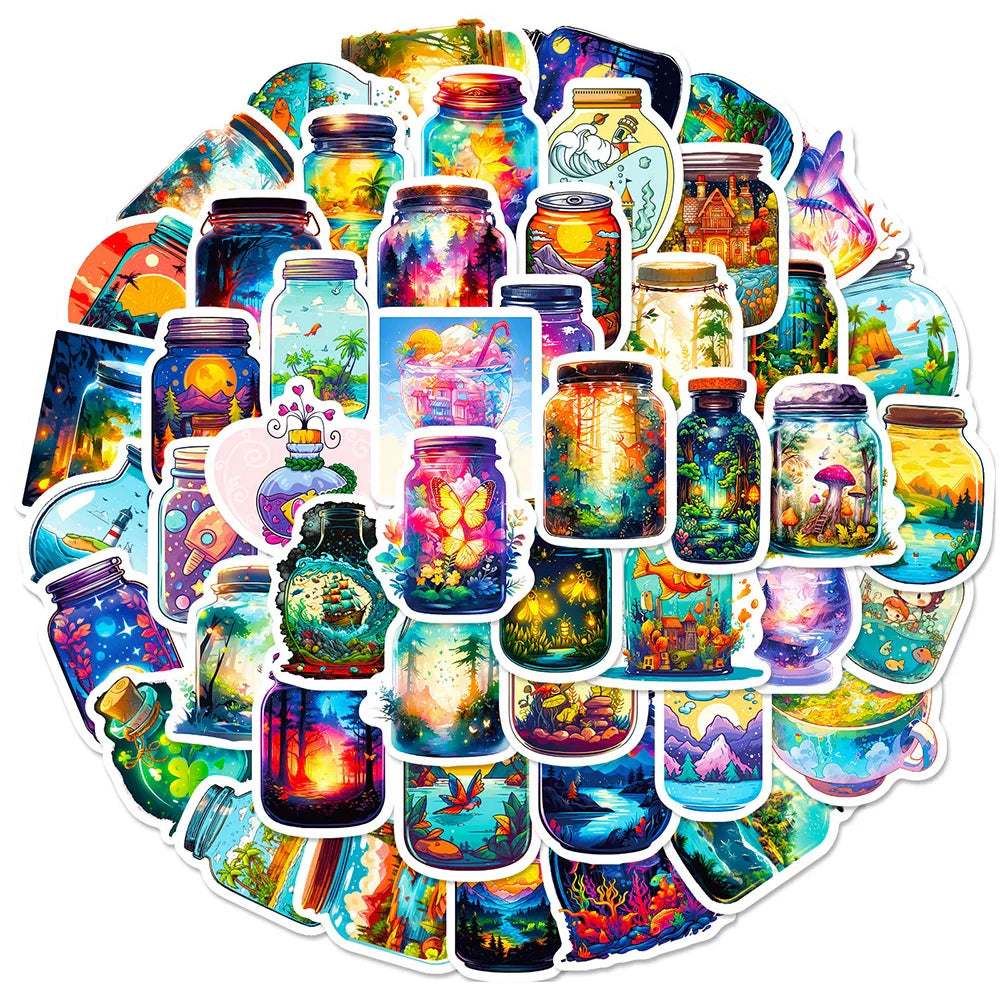 Aesthetic Jars Cartoon Sticker Pack
