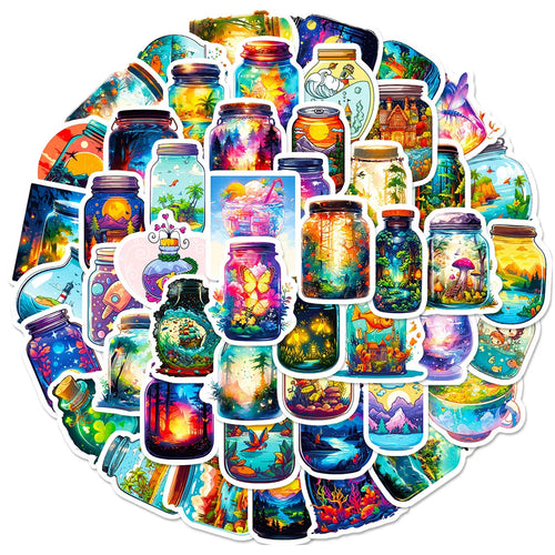 Aesthetic Jars Cartoon Sticker Pack