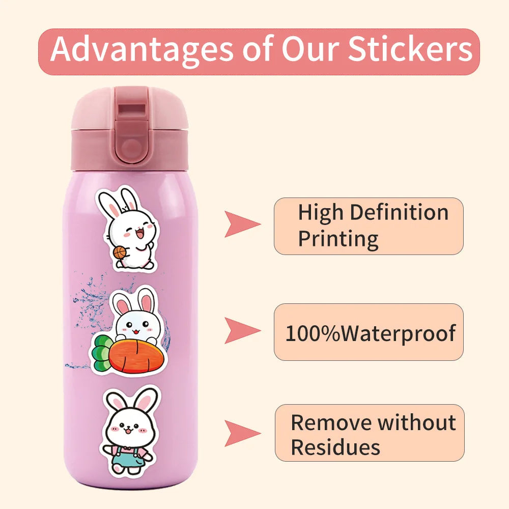 Cute Rabbit Animal Sticker Pack
