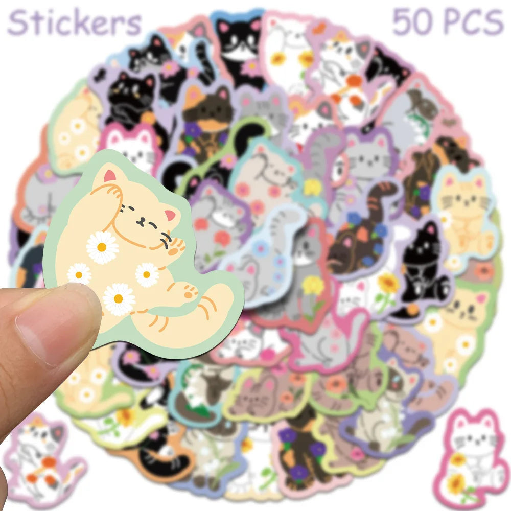 Cute Cat Sticker Pack (50pc)