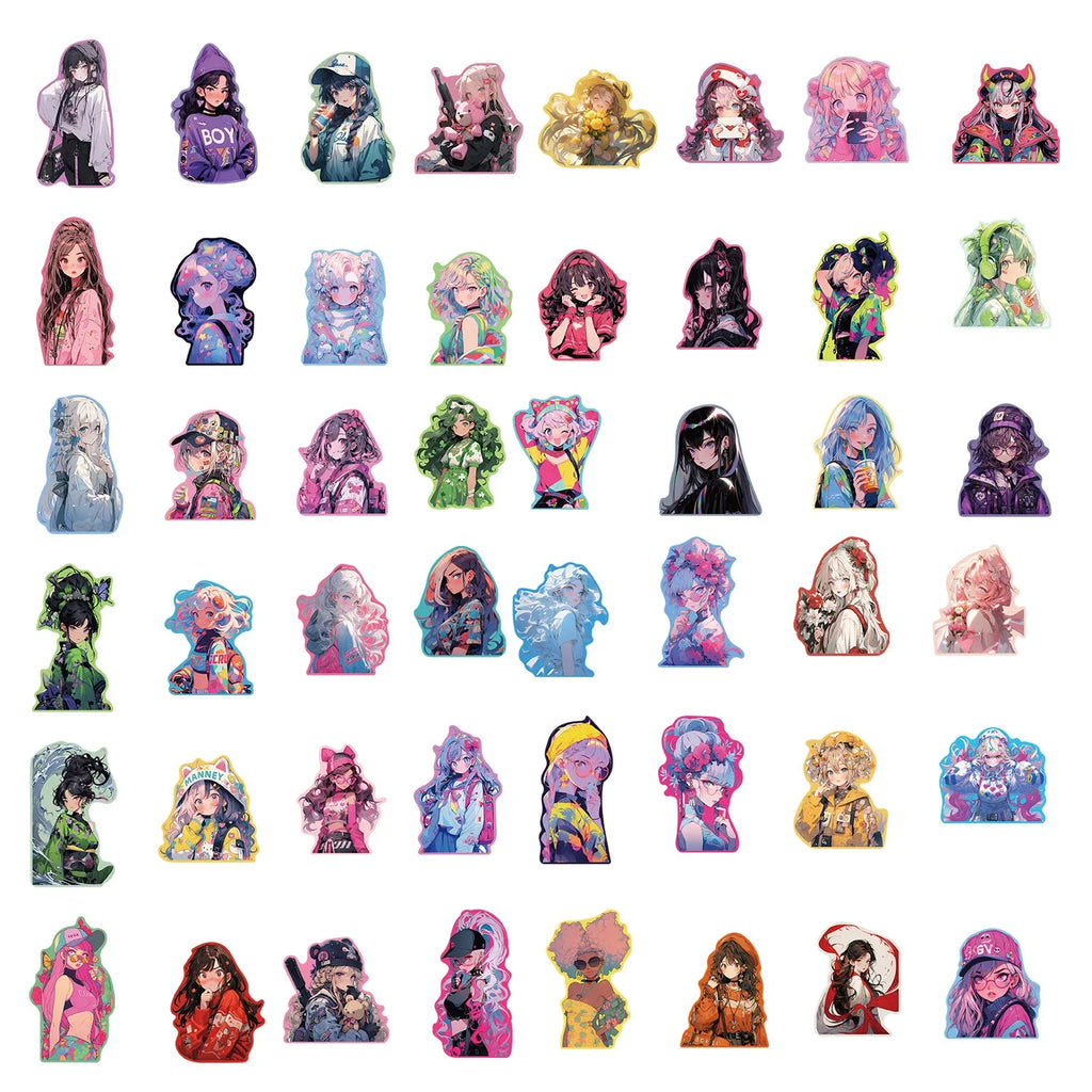Sweet Girl Colorful Sticker Pack