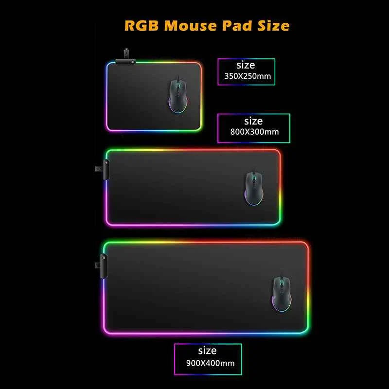 Pokémon RGB LED Gaming Desk Mat – Charizard & Gyarados