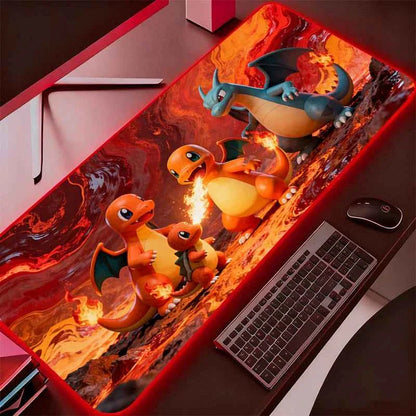 Pokémon RGB LED Gaming Desk Mat – Charizard & Gyarados
