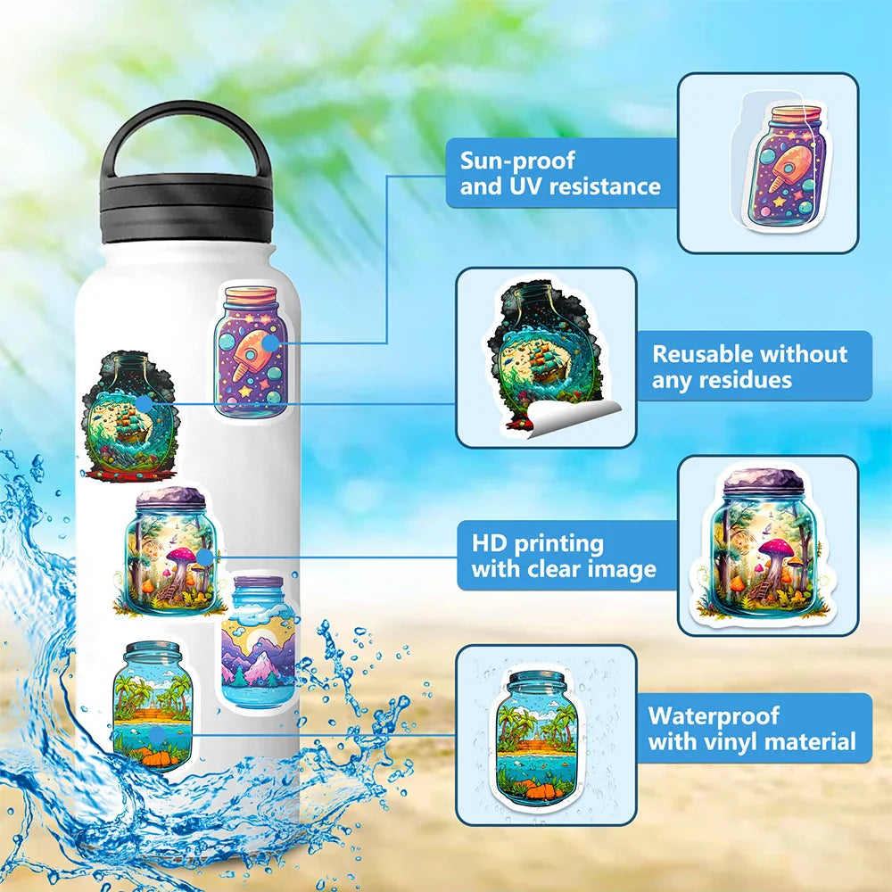 Aesthetic Jars Cartoon Sticker Pack