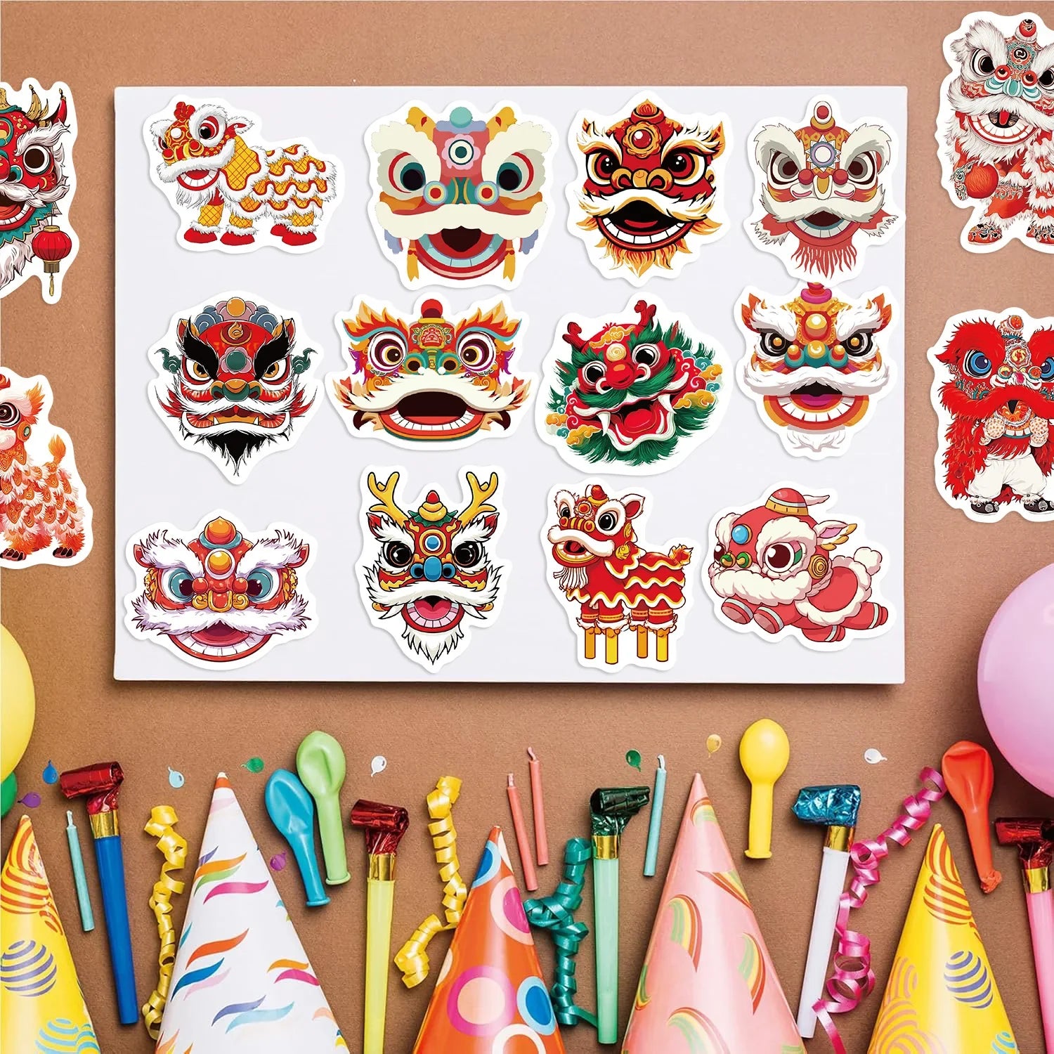 Lion Dance New Year Sticker Pack