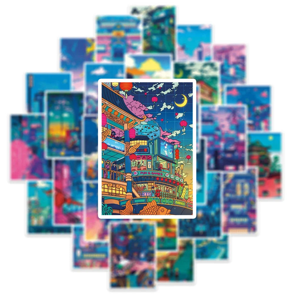 Aesthetic Night City Sticker Pack