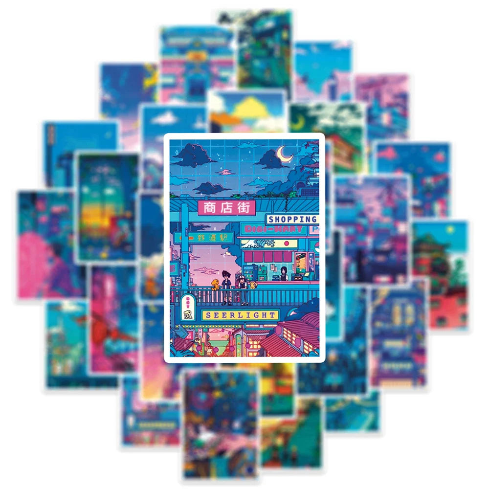 Aesthetic Night City Sticker Pack