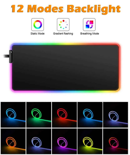 Pokémon RGB LED Gaming Desk Mat – Charizard & Gyarados