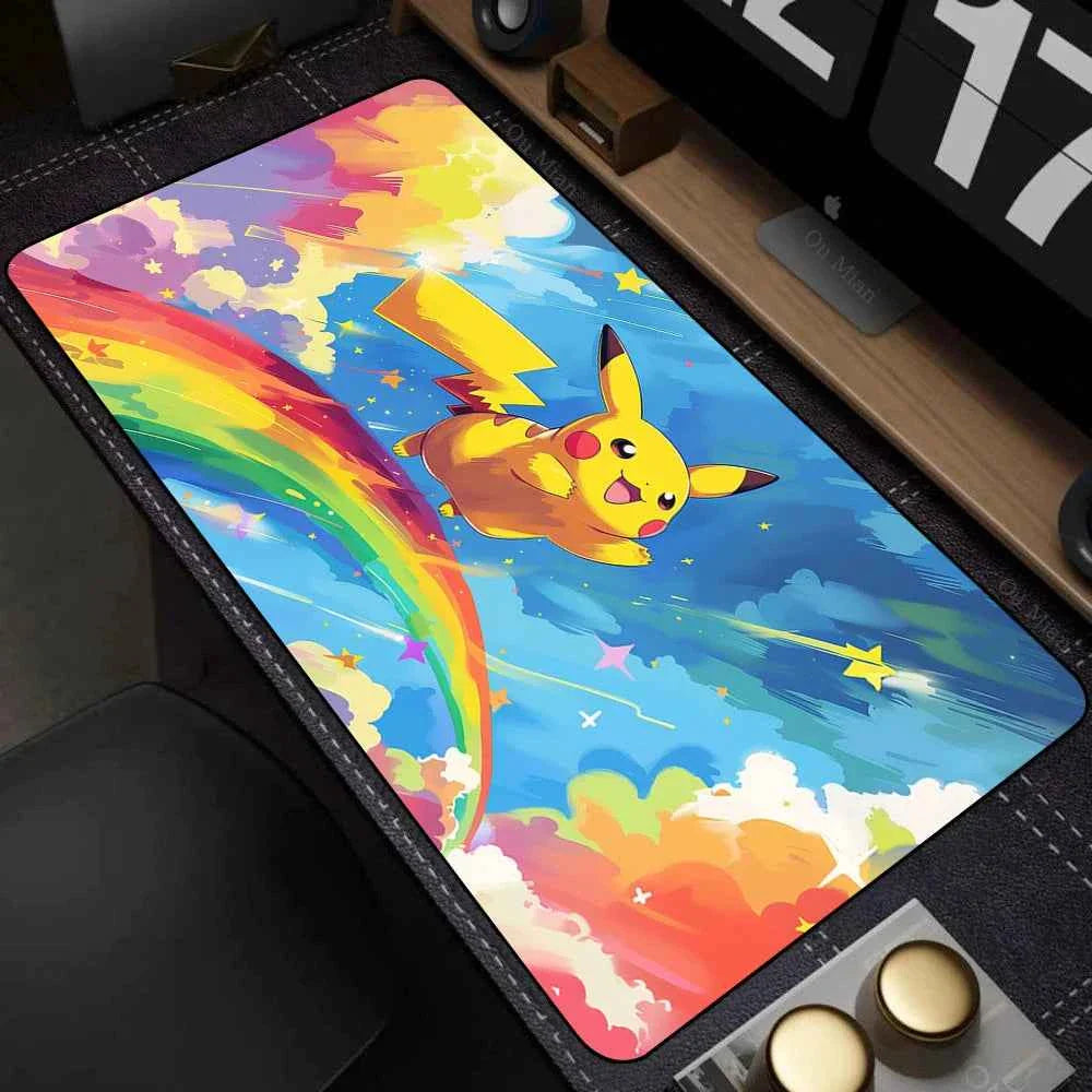 Pikachu Pocket Monster Leather Mouse Pad – Large Gaming Desk Mat