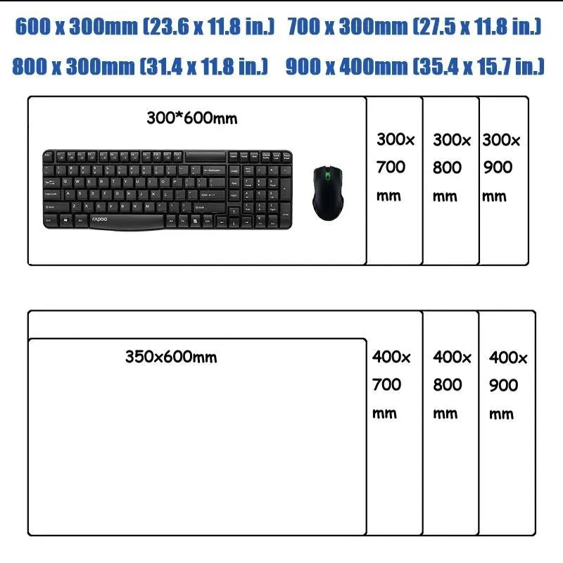 Japanese Dragon Anime Mouse Pad – XXL Gaming Desk Mat (900x400)