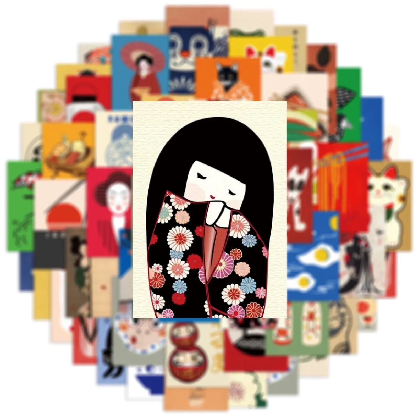 Japanese Style Poster Sticker Pack