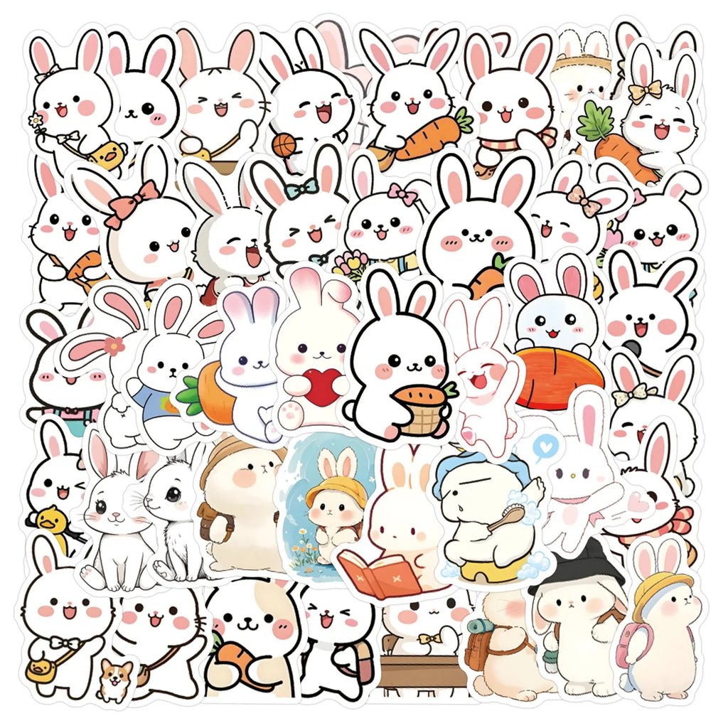 Cute Rabbit Animal Sticker Pack