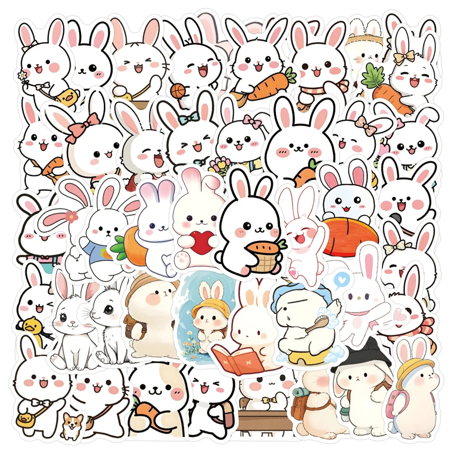 Cute Rabbit Animal Sticker Pack