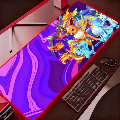 Pokémon RGB LED Gaming Desk Mat – Charizard & Gyarados