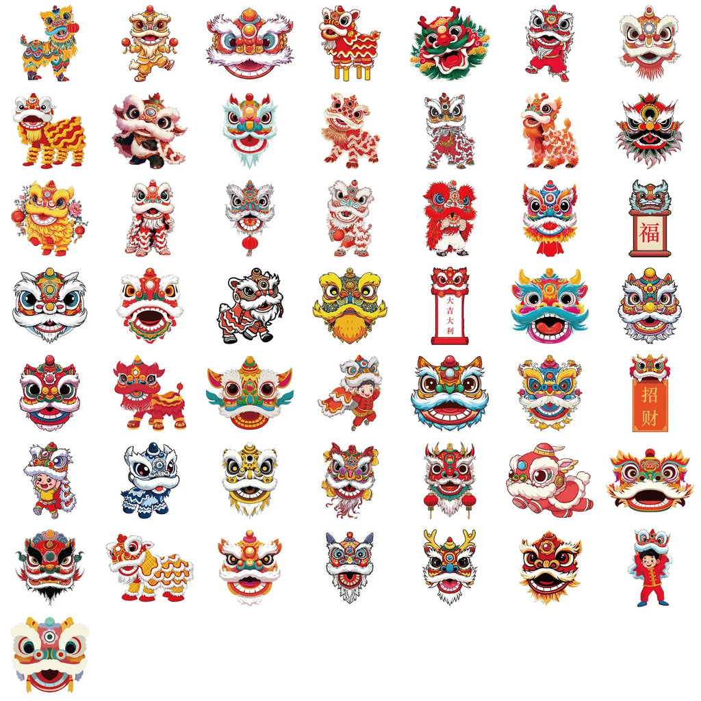Lion Dance New Year Sticker Pack