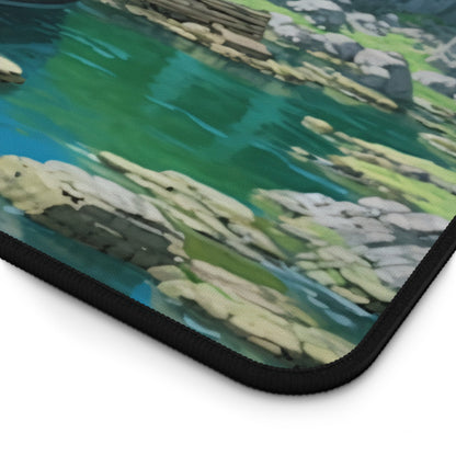 Blue Lagoon Anime Gaming Desk Mat – Non-Slip | Moikas