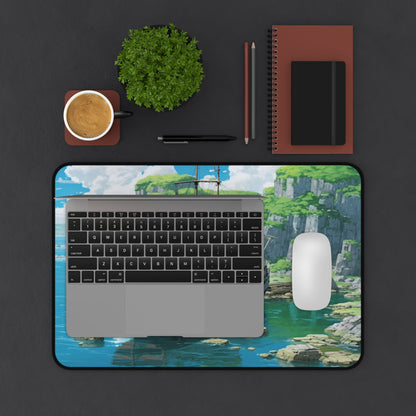 Blue Lagoon Anime Gaming Desk Mat – Non-Slip | Moikas