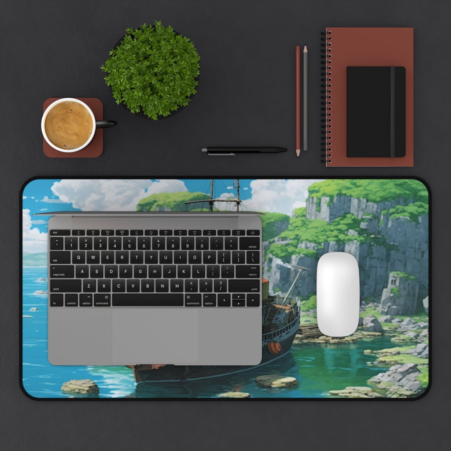 Blue Lagoon Anime Gaming Desk Mat – Non-Slip | Moikas