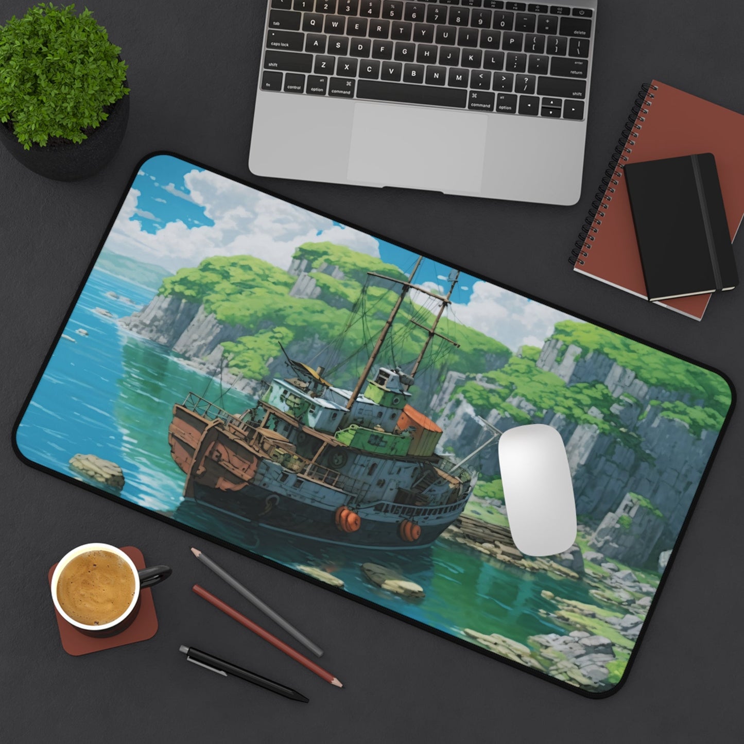Blue Lagoon Anime Gaming Desk Mat – Non-Slip | Moikas