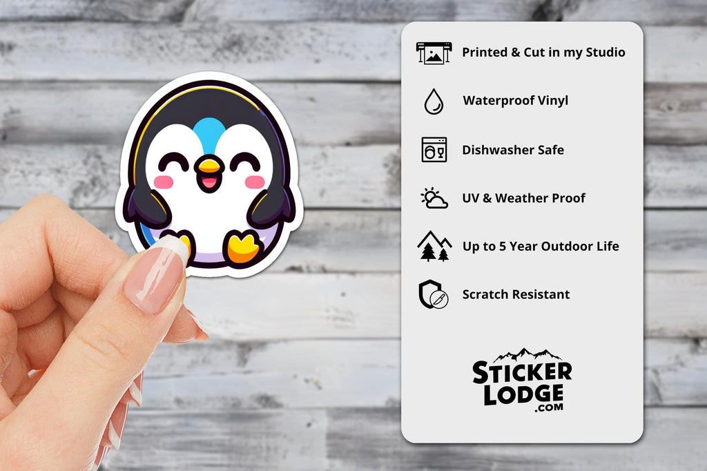 Kawaii Penguin Vinyl Sticker