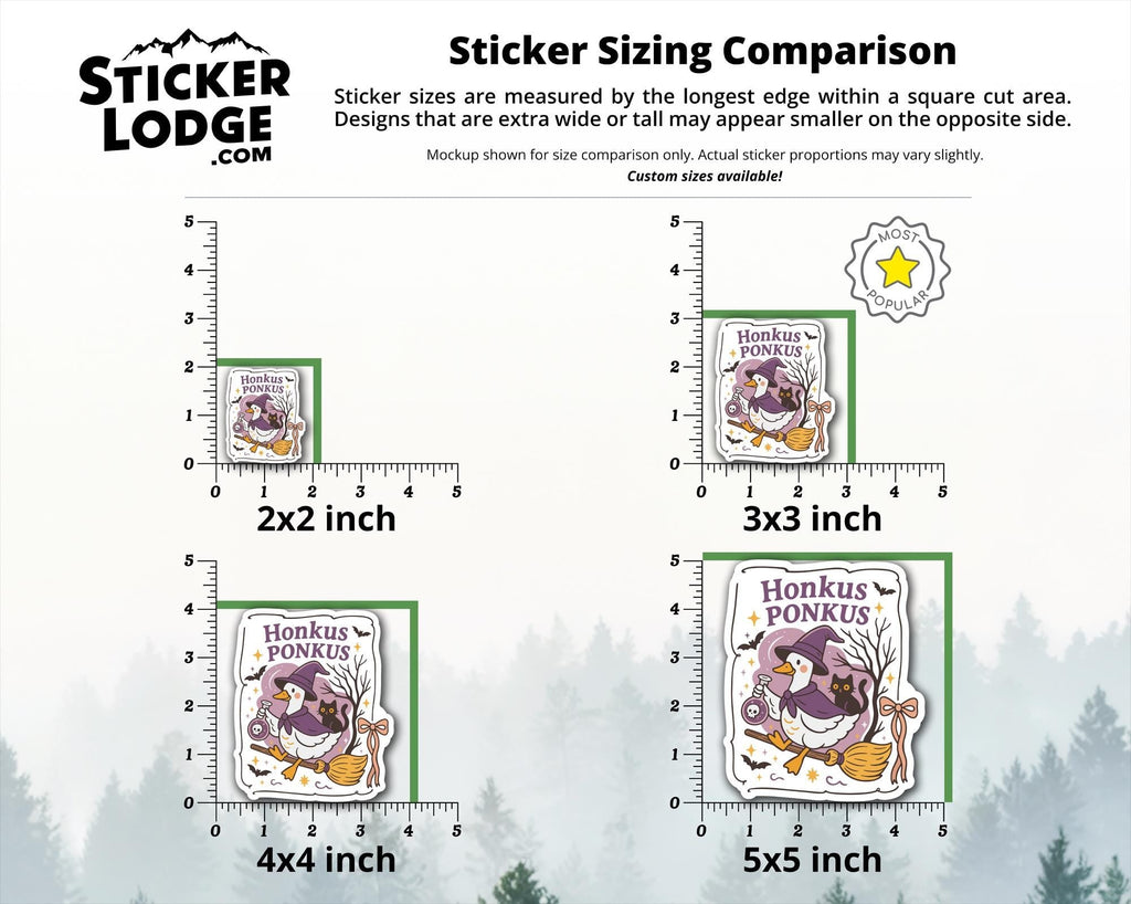 Honkus Ponkus Goose Witch Vinyl Sticker
