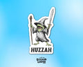 Huzzah Frog Wizard Vinyl Sticker
