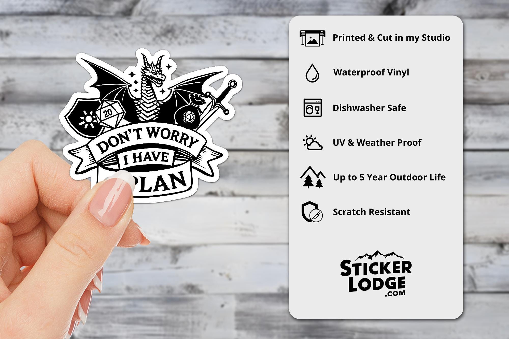 Don't Worry I Have A Plan Vinyl Sticker