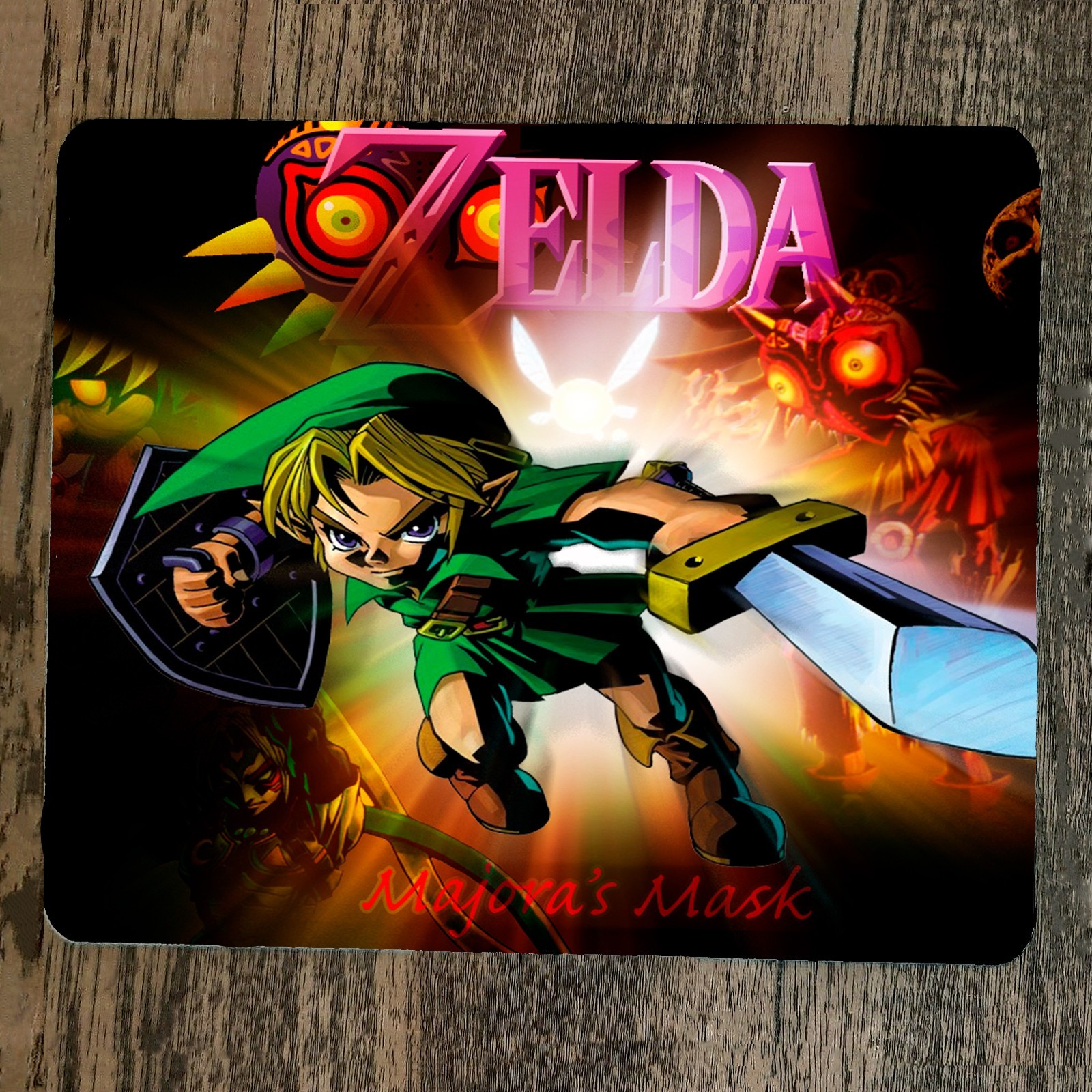 Zelda Majora's Mask Link Sword Gaming Mouse Pad with 11.8 x 9.8 Inches Surface Area